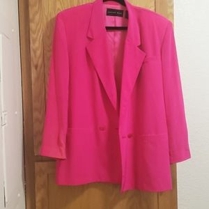 Women's August Silk Hot Pink Blazer